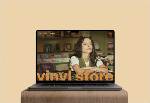 Интерфейс сайта Vinyl Store